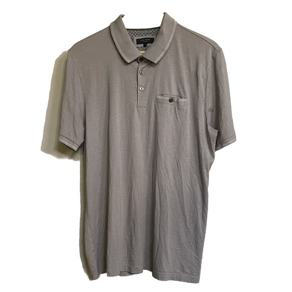 Ted Baker London Polo Shirt 100% Cotton Short Sleeve Pullover Mens 5 - Picture 1 of 7